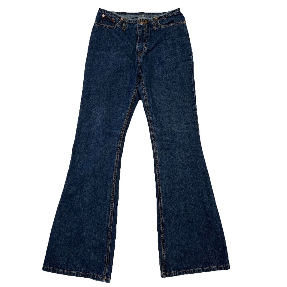 Vintage Jordache Flare Jeans Womens Size 26X30 Denim Dark Wash